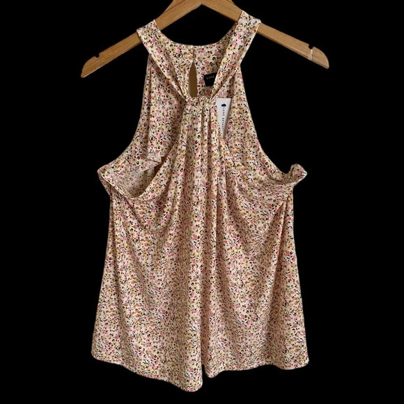 NWT Lane Bryant size 18/20 Twisted Halter Tank Top Vivid Ditsy Floral Stretchy - Picture 5 of 6